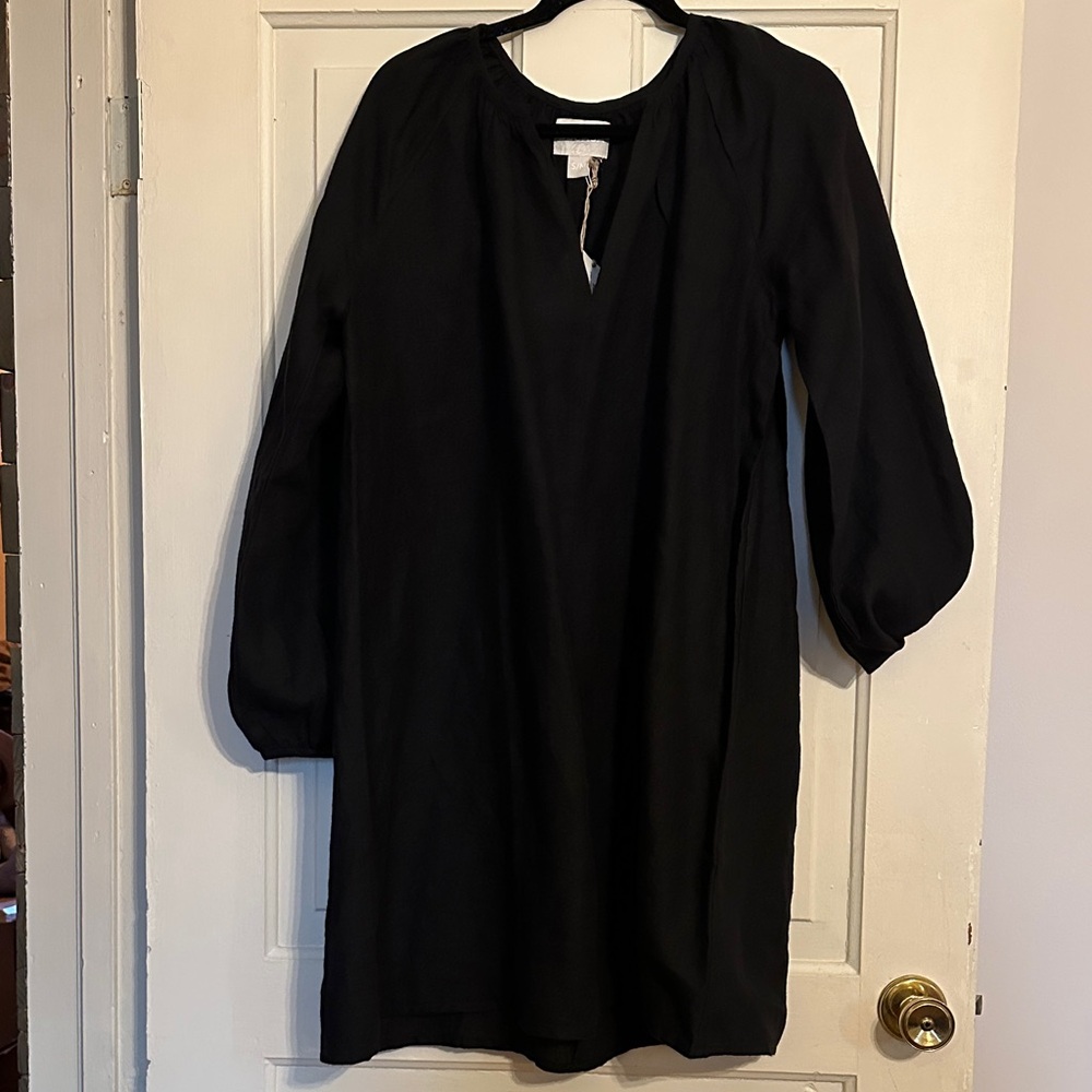 Becasa Black linen Dress